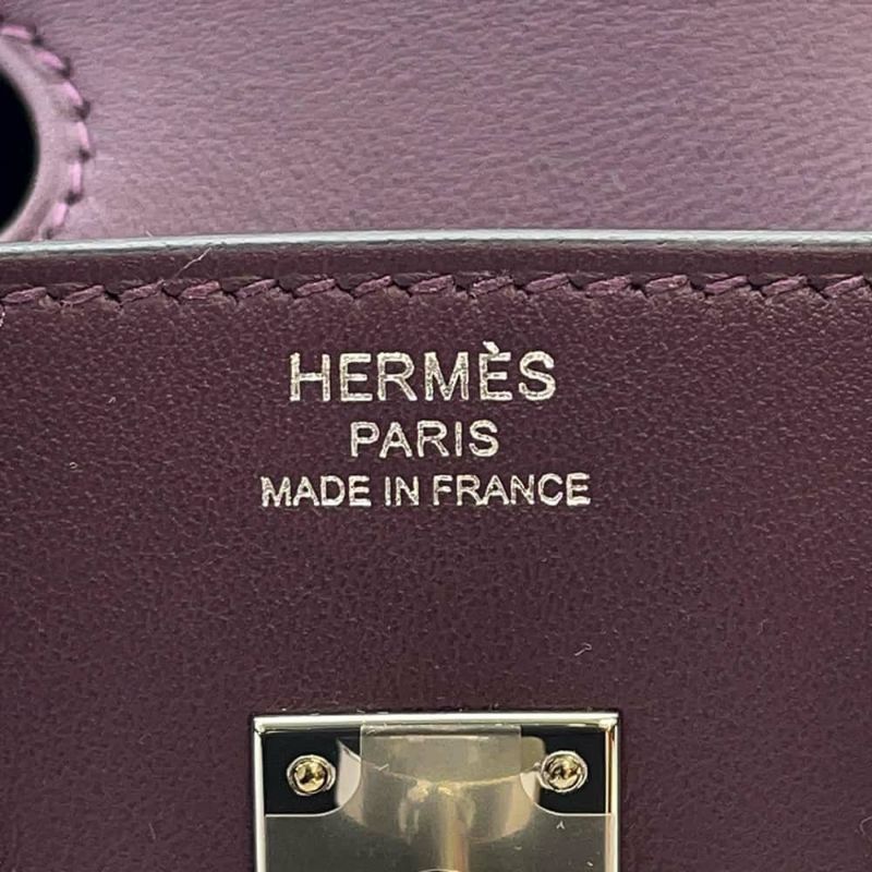 エルメス バーキン25 カシス/シルバー金具 トワルキャドリーユ/スイフト B刻印 HERMES Birkin ハンドバッグ