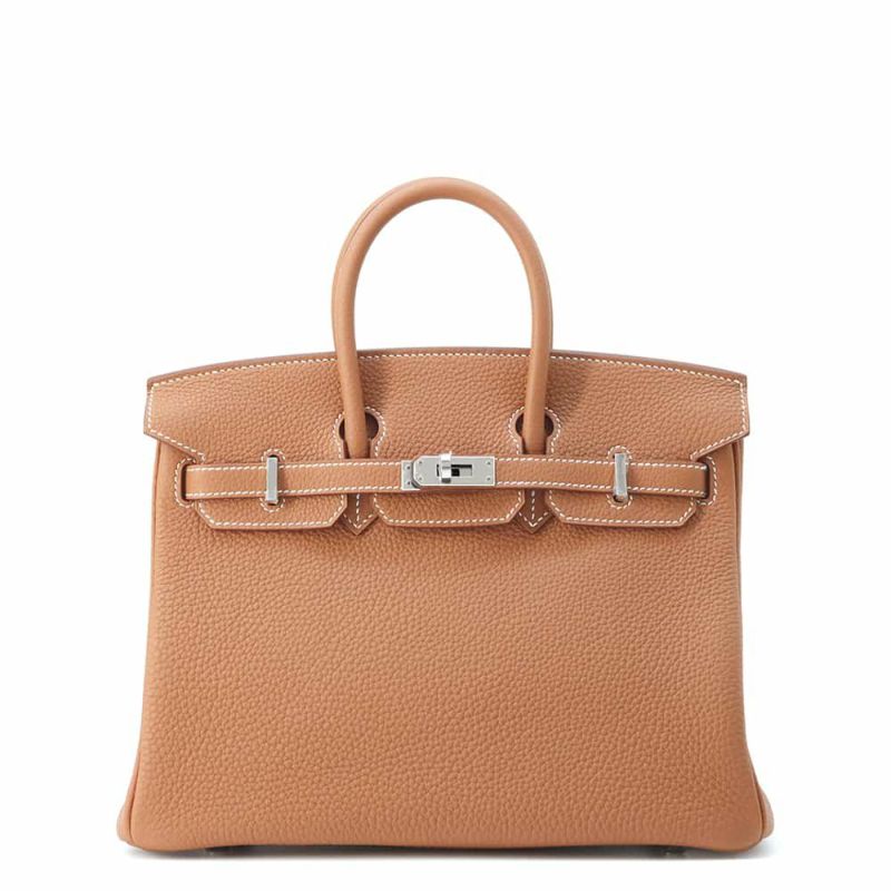 エルメス バーキン25 ゴールド/シルバー金具 トゴ W刻印 HERMES Birkin ハンドバッグ
