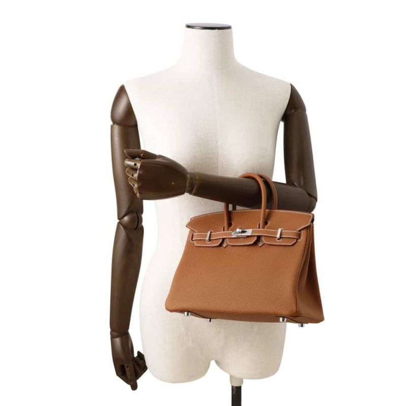 エルメス バーキン25 ゴールド/シルバー金具 トゴ W刻印 HERMES Birkin ハンドバッグ