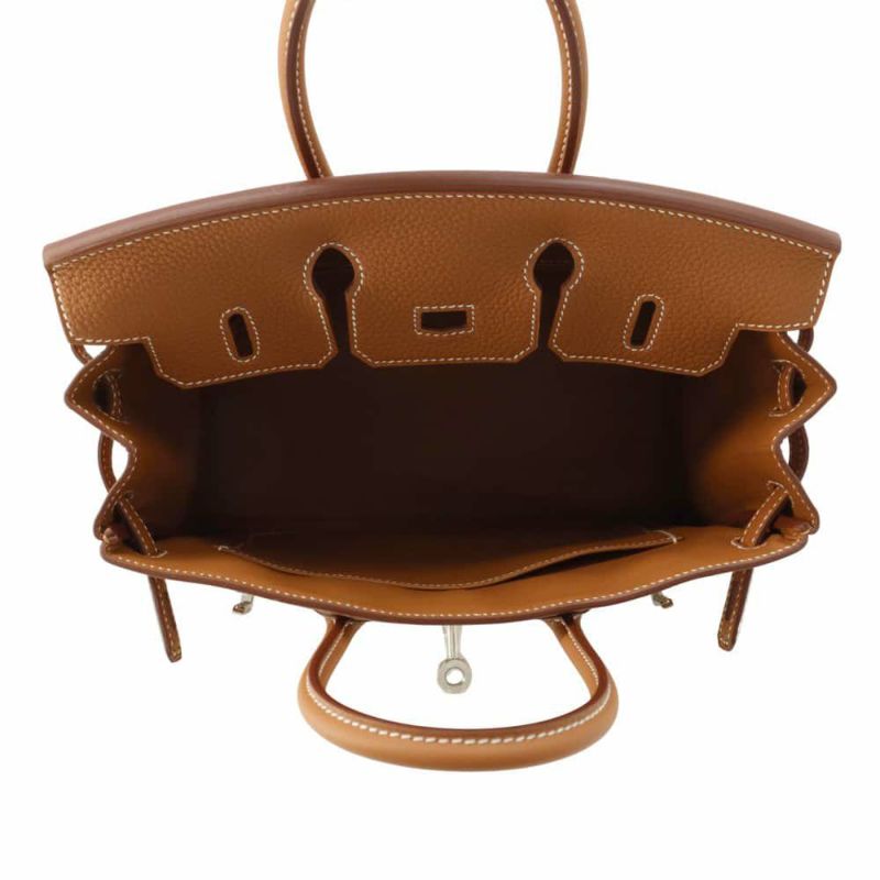 エルメス バーキン25 ゴールド/シルバー金具 トゴ W刻印 HERMES Birkin ハンドバッグ