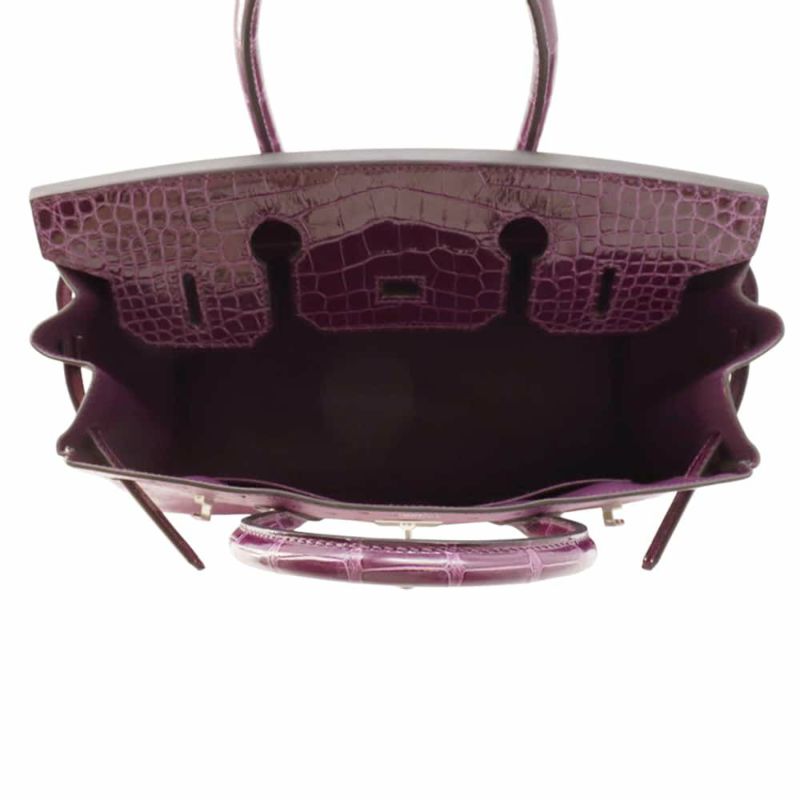 エルメス バーキン30 タッチ ヴィオレ/カシス/シルバー金具 オーストリッチ/アリゲーターシャイン Z刻印 HERMES