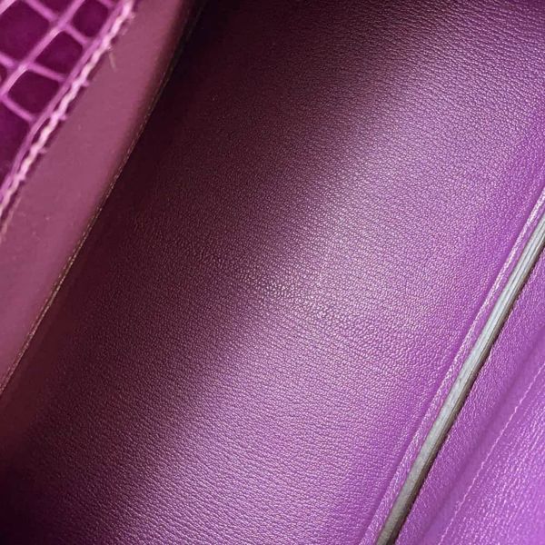 エルメス バーキン30 タッチ ヴィオレ/カシス/シルバー金具 オーストリッチ/アリゲーターシャイン Z刻印 HERMES