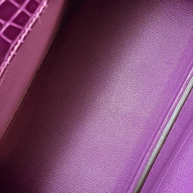 エルメス バーキン30 タッチ ヴィオレ/カシス/シルバー金具 オーストリッチ/アリゲーターシャイン Z刻印 HERMES