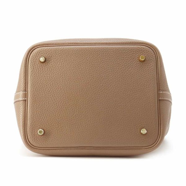 エルメス ハンドバッグ ピコタンロックMM エトゥープ/ゴールド金具 トリヨンクレマンス C刻印