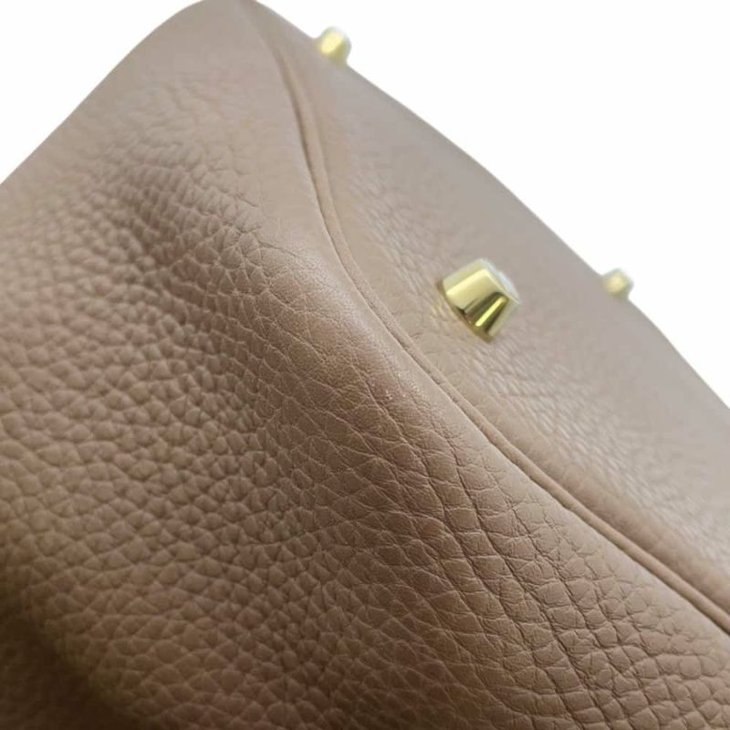 エルメス ハンドバッグ ピコタンロックMM エトゥープ/ゴールド金具 トリヨンクレマンス C刻印