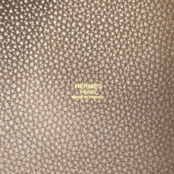 エルメス ハンドバッグ ピコタンロックMM エトゥープ/ゴールド金具 トリヨンクレマンス C刻印