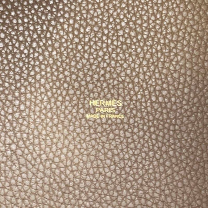 エルメス ハンドバッグ ピコタンロックMM エトゥープ/ゴールド金具 トリヨンクレマンス C刻印