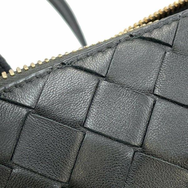 ボッテガヴェネタ ショルダーバッグ イントレチャート コンサートポーチ ラムスキン 794258 BOTTEGA VENETA ポーチ 黒