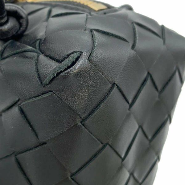 ボッテガヴェネタ ショルダーバッグ イントレチャート コンサートポーチ ラムスキン 794258 BOTTEGA VENETA ポーチ 黒