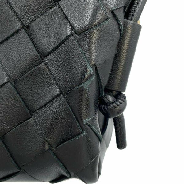 ボッテガヴェネタ ショルダーバッグ イントレチャート コンサートポーチ ラムスキン 794258 BOTTEGA VENETA ポーチ 黒