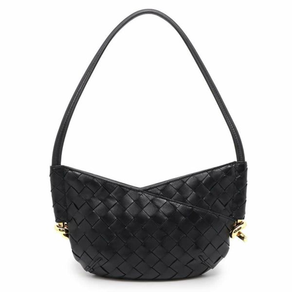 ボッテガヴェネタ ショルダーバッグ イントレチャート ソルティス ミニ ラムスキン 796378 BOTTEGA VENETA 黒