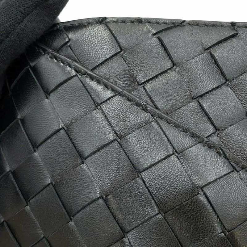 ボッテガヴェネタ ショルダーバッグ イントレチャート ソルティス ミニ ラムスキン 796378 BOTTEGA VENETA 黒