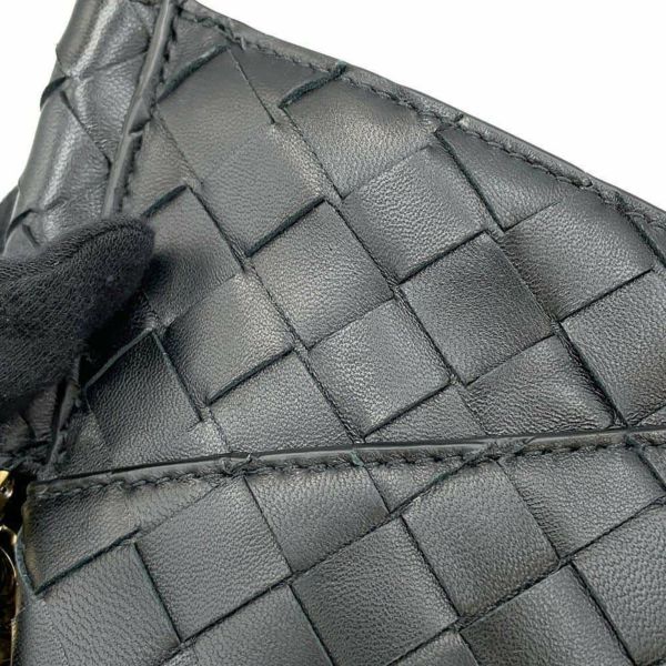 ボッテガヴェネタ ショルダーバッグ イントレチャート ソルティス ミニ ラムスキン 796378 BOTTEGA VENETA 黒