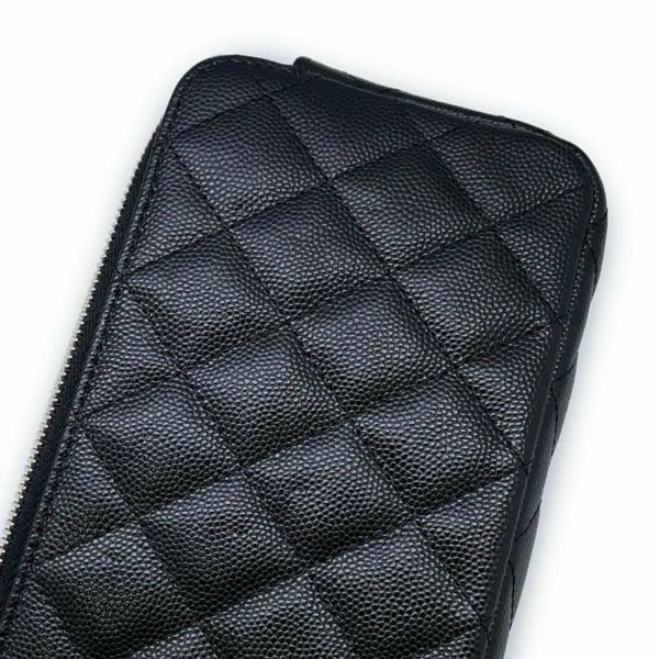 シャネル チェーンウォレット ココマーク マトラッセ キャビアスキン AP3837 CHANEL 財布 黒