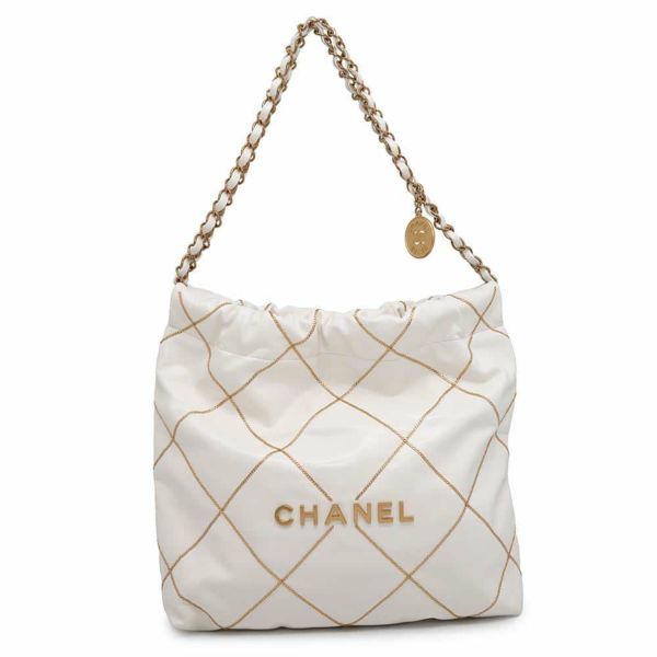 シャネル チェーンショルダーバッグ CHANEL22 スモール シャイニーカーフレザー AS3260 CHANEL ポーチ付き