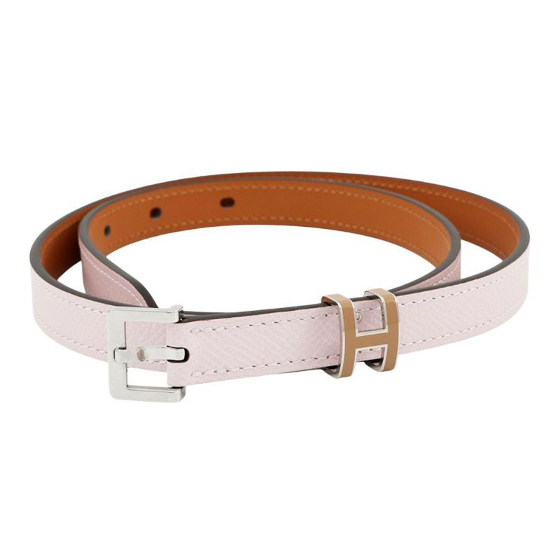 エルメス ベルト ポップアッシュ15 モーブペール/チャイ/シルバー金具 エプソン B刻印 サイズ70 ソルド品