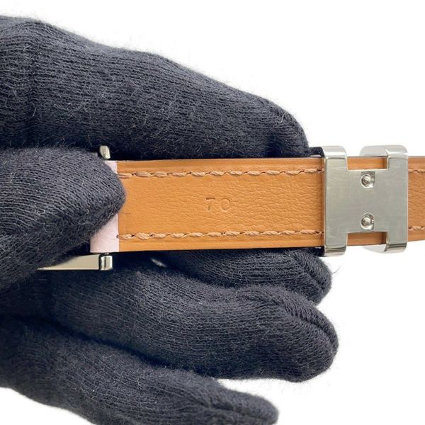 エルメス ベルト ポップアッシュ15 モーブペール/チャイ/シルバー金具 エプソン B刻印 サイズ70 ソルド品