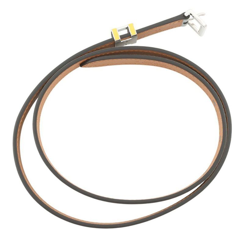 エルメス ポップH ベルト ブルーグラシエ/ジョーヌ/シルバー金具 エプソン B刻印 サイズ70 ソルド品