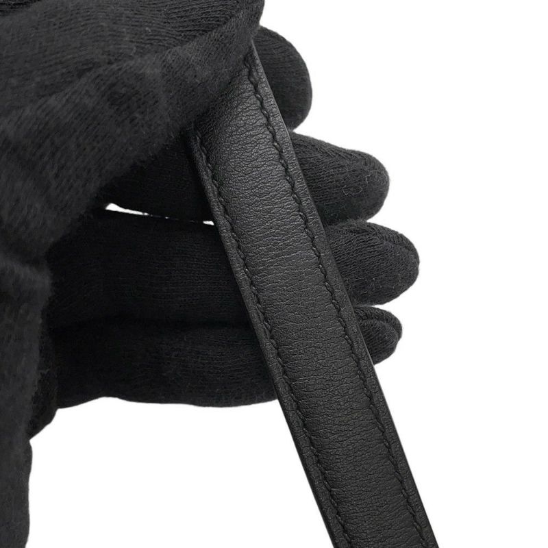 エルメス ハンドバッグ ケリー25 パデッド 外縫い ブラック/ゴールド金具 スイフト Z刻印 2wayショルダー 黒