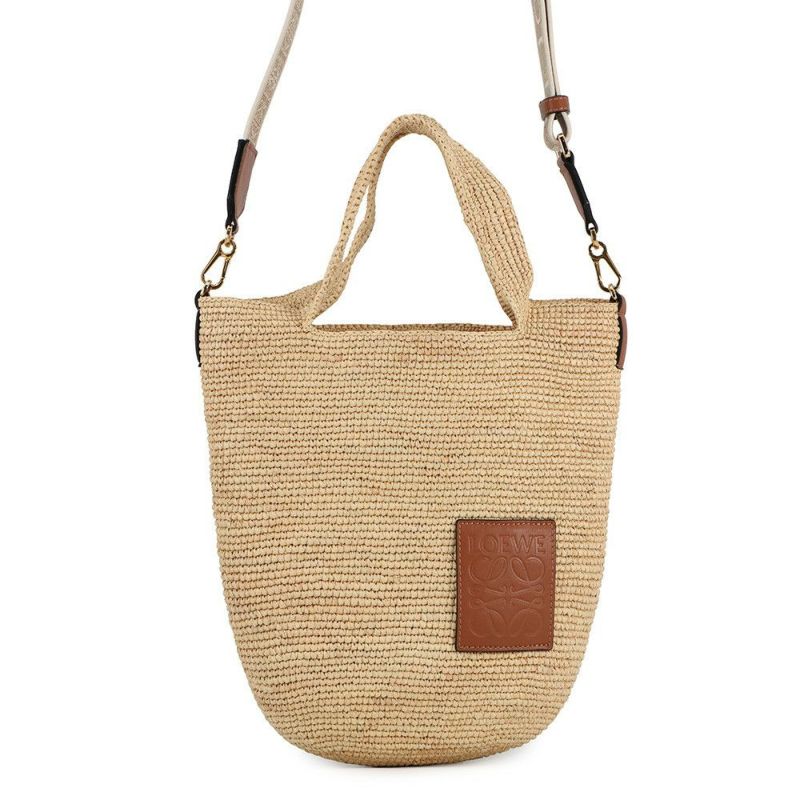 ロエベ トートバッグ スリットバッグ ミニ ラフィア レザー A685453X07 LOEWE 2way かごバッグ