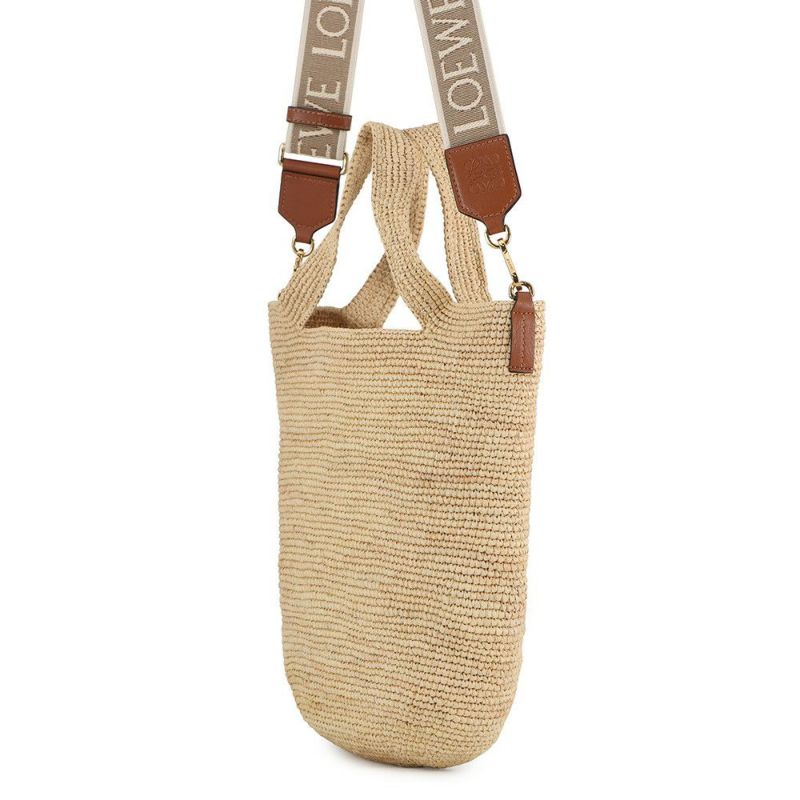 ロエベ トートバッグ スリットバッグ ミニ ラフィア レザー A685453X07 LOEWE 2way かごバッグ