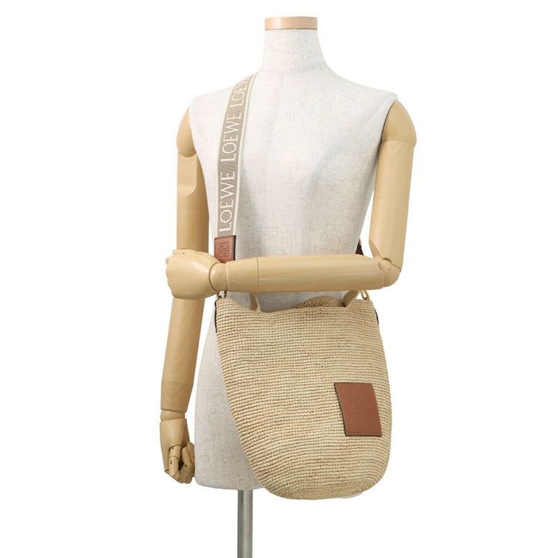 ロエベ トートバッグ スリットバッグ ミニ ラフィア レザー A685453X07 LOEWE 2way かごバッグ