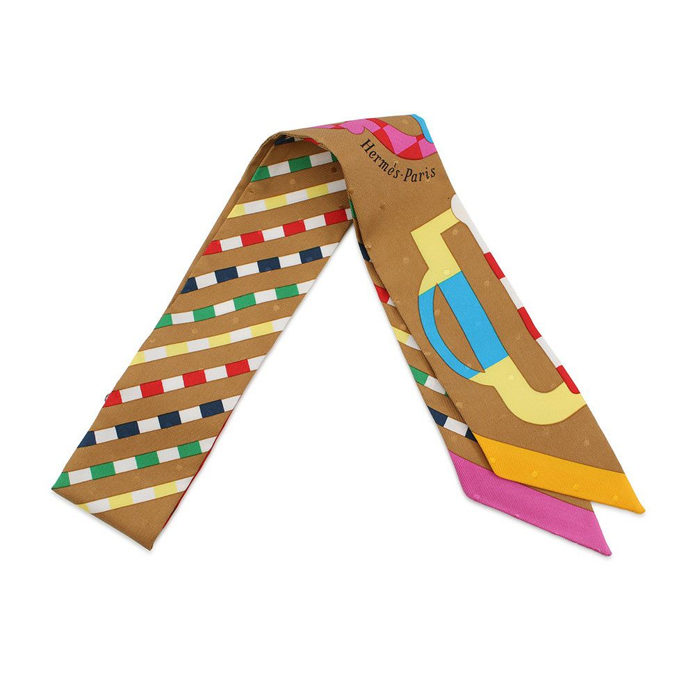 エルメス スカーフ ツイリー モダンなバックル Bouclerie moderne HERMES シルク 2023秋冬