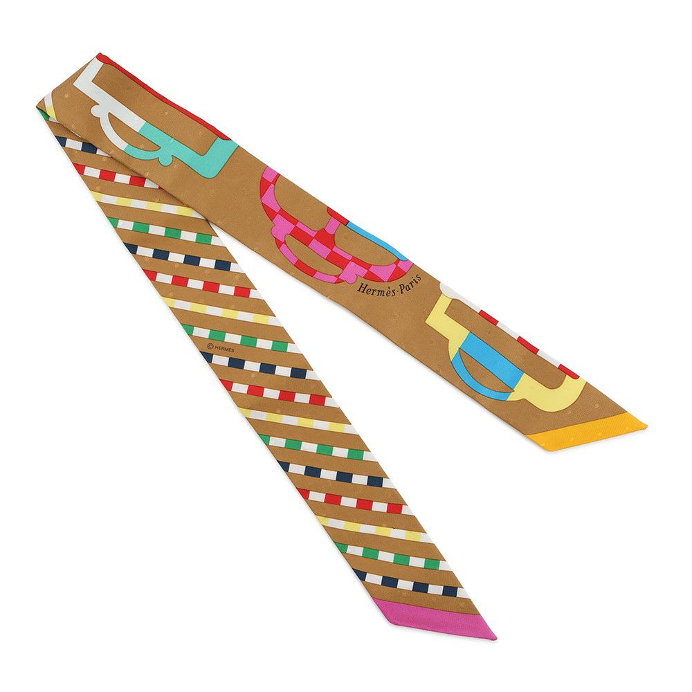 エルメス スカーフ ツイリー モダンなバックル Bouclerie moderne HERMES シルク 2023秋冬