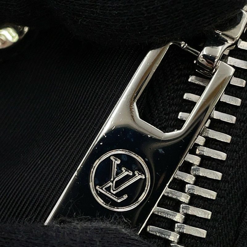 ルイヴィトン コート フード付 ジップ コート レディースサイズ38 LOUIS VUITTON アウター 黒 ブラック