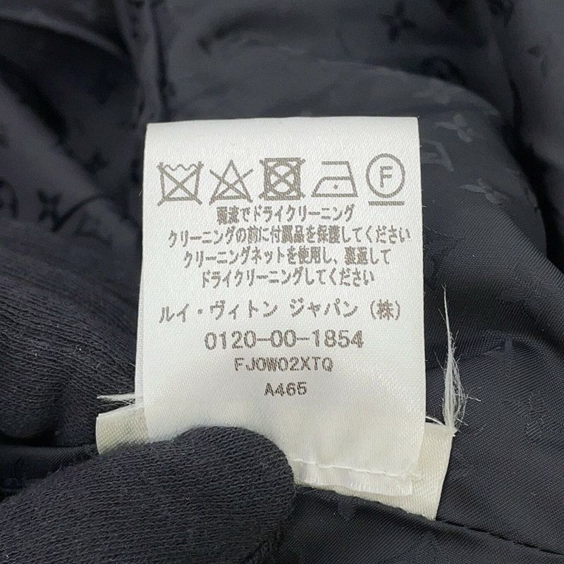 ルイヴィトン コート フード付 ジップ コート レディースサイズ38 LOUIS VUITTON アウター 黒 ブラック