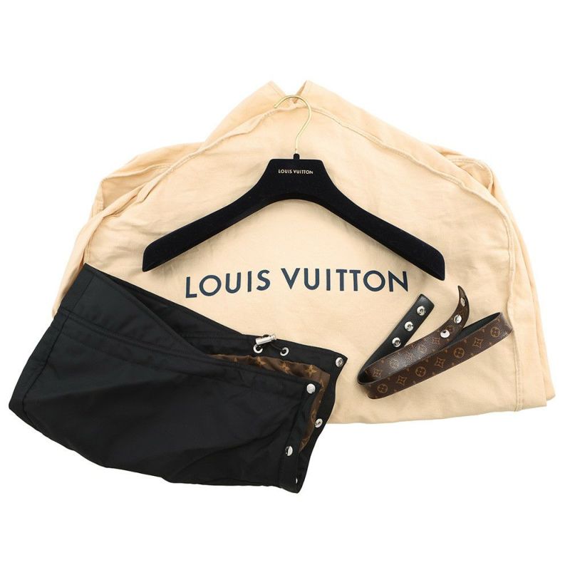 ルイヴィトン コート フード付 ジップ コート レディースサイズ38 LOUIS VUITTON アウター 黒 ブラック