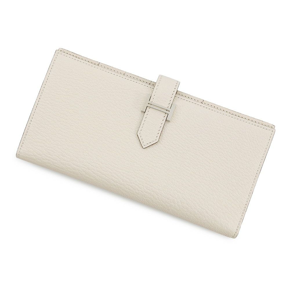 エルメス 長財布 ベアンスフレ ナタ/シルバー金具 シェブルミゾル Ｕ刻印 HERMES 財布