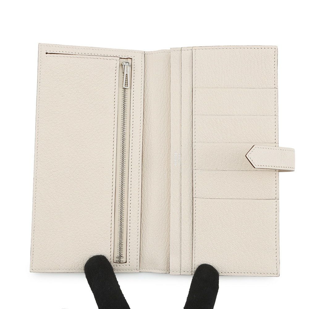 エルメス 長財布 ベアンスフレ ナタ/シルバー金具 シェブルミゾル Ｕ刻印 HERMES 財布