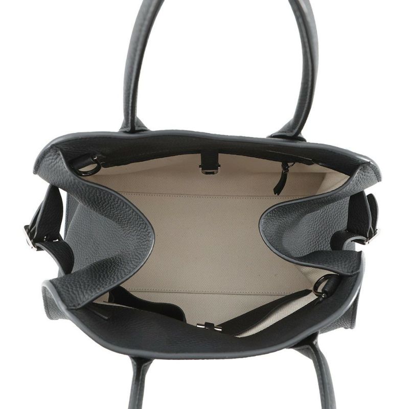 ザ ロウ ハンドバッグ ソフトマルゴー12 レザー W1586 THE ROW 2way 黒