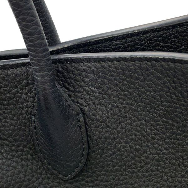 ザ ロウ ハンドバッグ ソフトマルゴー12 レザー W1586 THE ROW 2way 黒