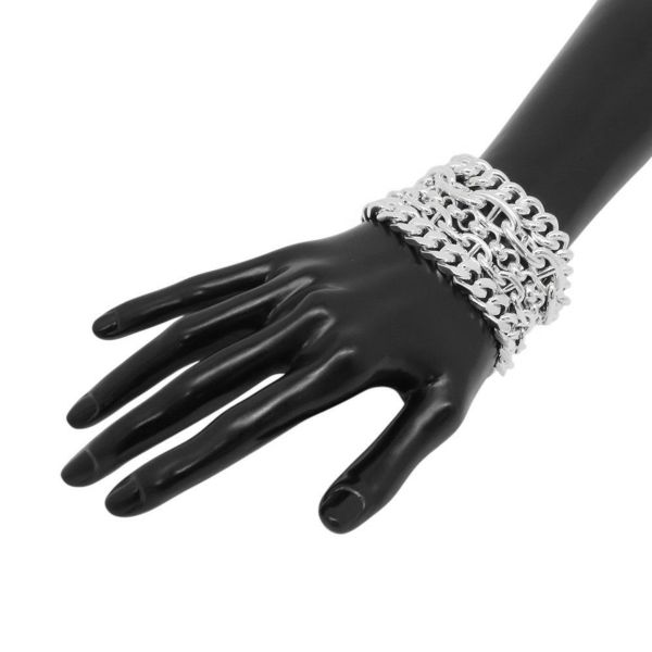 エルメス ブレスレット シェーヌダンクル マルチチェーン サイズ17 SV925シルバー HERMES ジュエリー