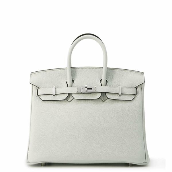 エルメス バーキン25 グリプラチナ/シルバー金具 トゴ W刻印 HERMES Birkin ハンドバッグ