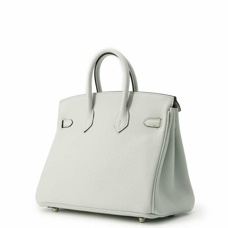 エルメス バーキン25 グリプラチナ/シルバー金具 トゴ W刻印 HERMES Birkin ハンドバッグ