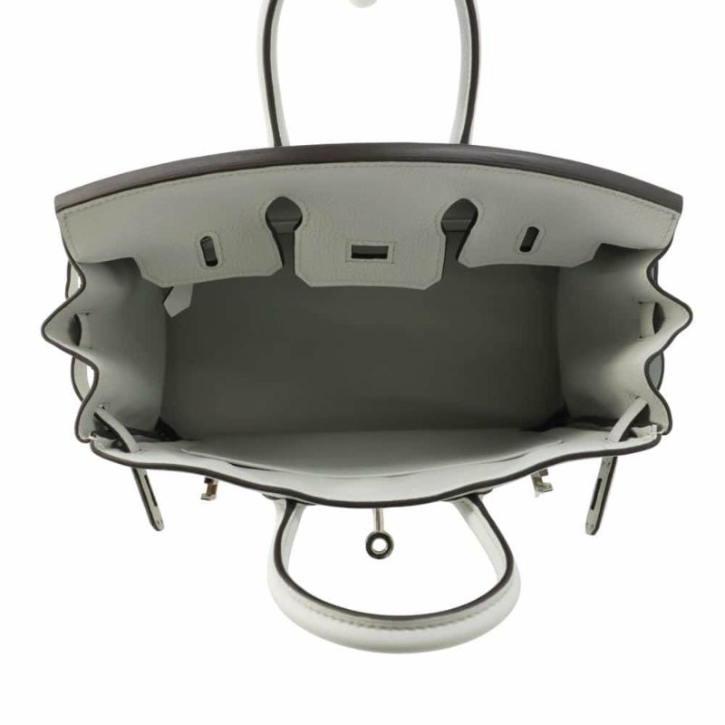 エルメス バーキン25 グリプラチナ/シルバー金具 トゴ W刻印 HERMES Birkin ハンドバッグ