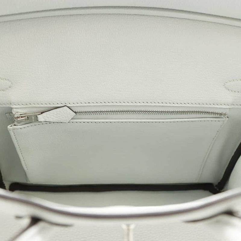 エルメス バーキン25 グリプラチナ/シルバー金具 トゴ W刻印 HERMES Birkin ハンドバッグ