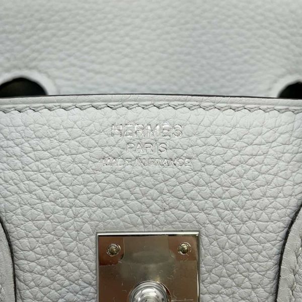 エルメス バーキン25 グリプラチナ/シルバー金具 トゴ W刻印 HERMES Birkin ハンドバッグ