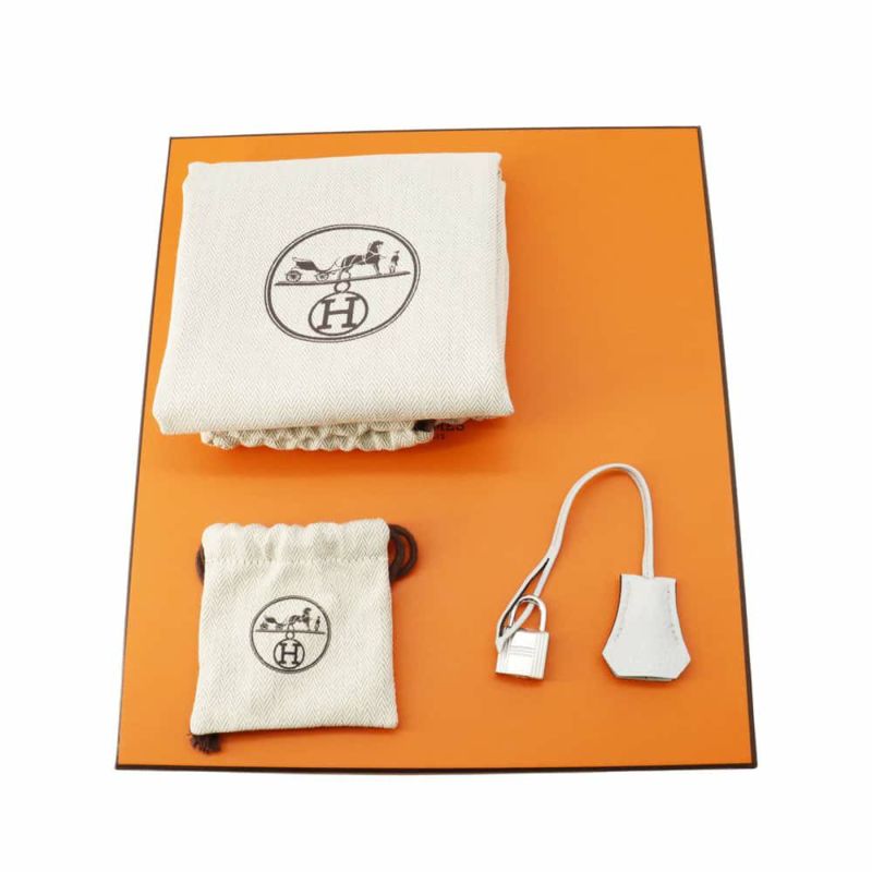 エルメス バーキン25 グリプラチナ/シルバー金具 トゴ W刻印 HERMES Birkin ハンドバッグ