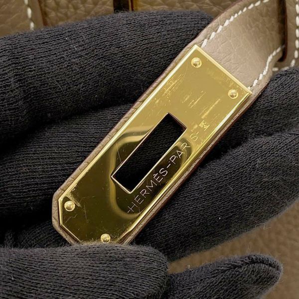 エルメス バーキン30 エトゥープ/ゴールド金具 トゴ U刻印 HERMES Birkin ハンドバッグ