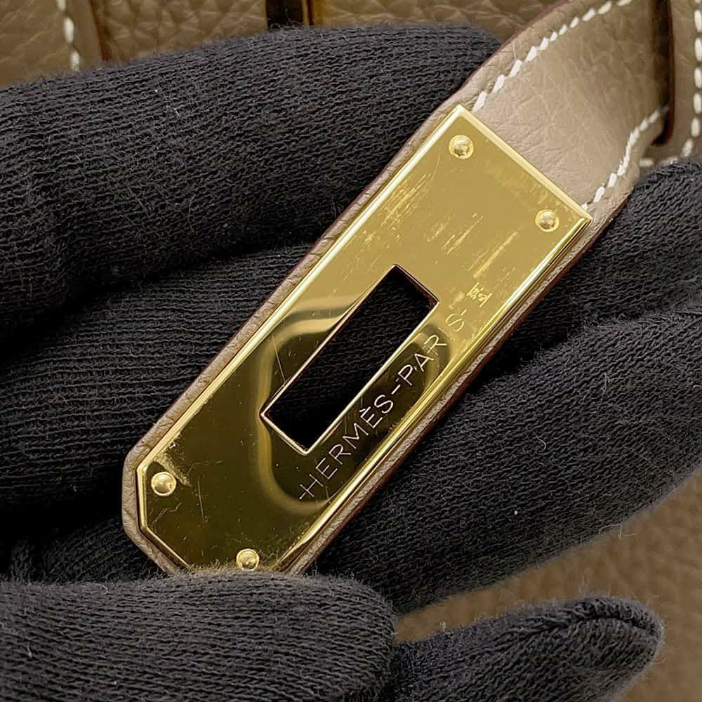 エルメス バーキン30 エトゥープ/ゴールド金具 トゴ U刻印 HERMES Birkin ハンドバッグ