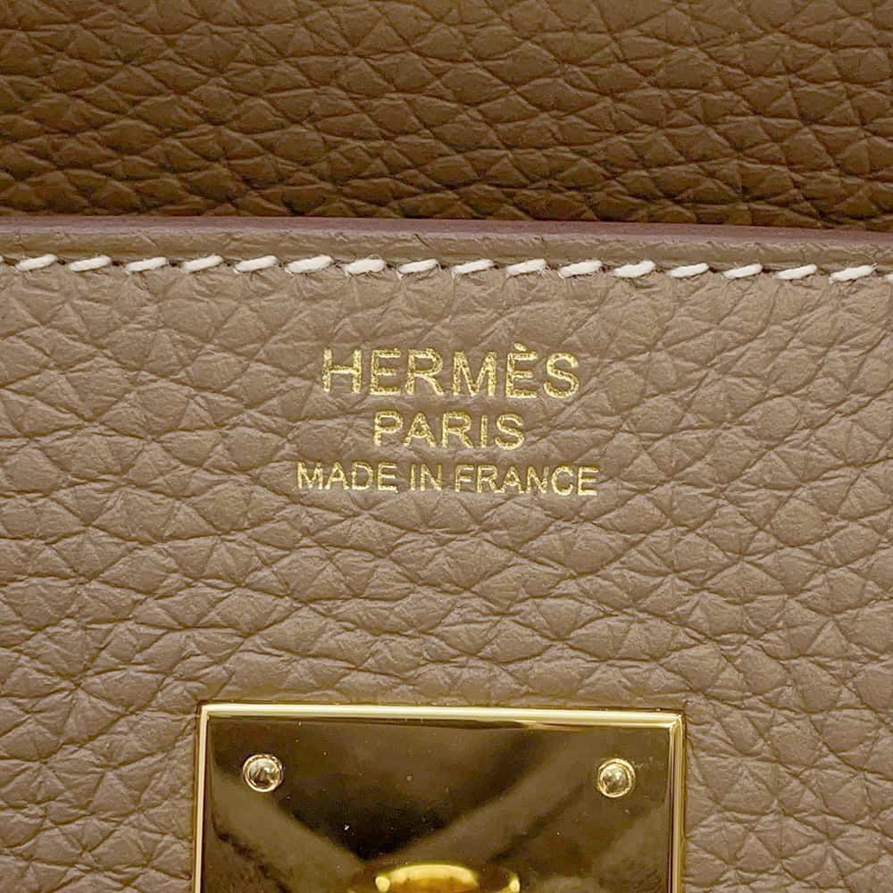 エルメス バーキン30 エトゥープ/ゴールド金具 トゴ U刻印 HERMES Birkin ハンドバッグ