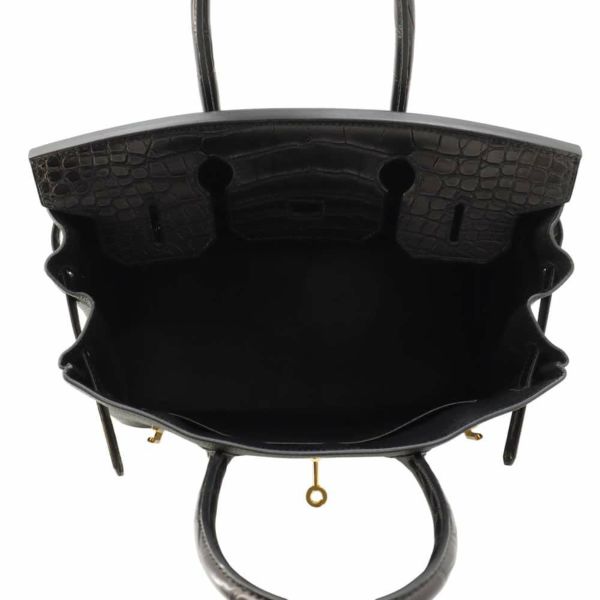 エルメス バーキン30 タッチ ブラック/ゴールド金具 トゴ/アリゲーターマット Y刻印 HERMES Birkin ハンドバッグ 黒