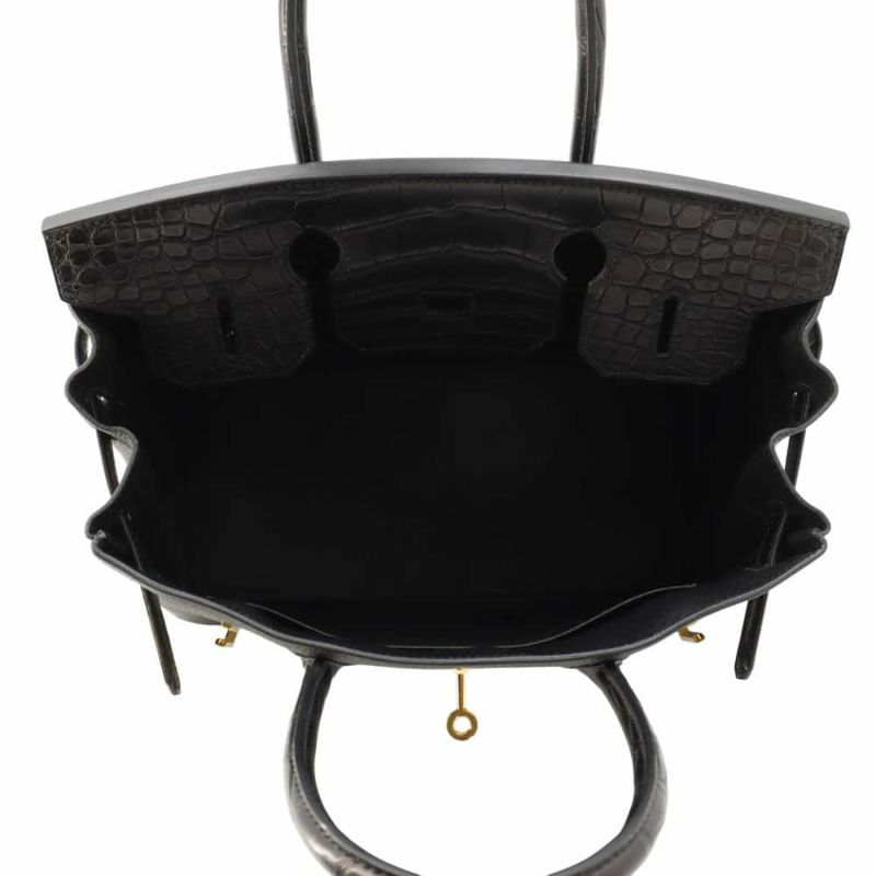 エルメス バーキン30 タッチ ブラック/ゴールド金具 トゴ/アリゲーターマット Y刻印 HERMES Birkin ハンドバッグ 黒