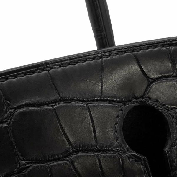 エルメス バーキン30 タッチ ブラック/ゴールド金具 トゴ/アリゲーターマット Y刻印 HERMES Birkin ハンドバッグ 黒