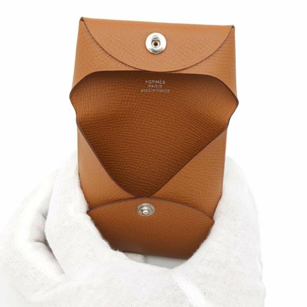 エルメス コインケース バスティア ゴールド エプソン W刻印 HERMES 財布
