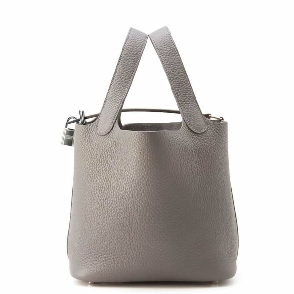 エルメス ハンドバッグ ピコタンロックPM グリメイヤー/シルバー金具 トリヨンクレマンス W刻印